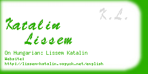 katalin lissem business card